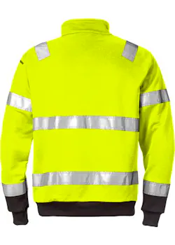 Fristads High Vis Sweat-shirt avec fermeture éclair courte 728 SPV thumbnail (vignette)