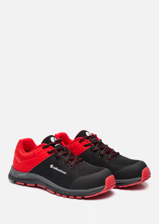 Albatros Lift Red Impulse Low S1P Sicherheitsschuh schwarz/rot