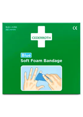 Cederroth Soft Foam Bandage, Blue, 4.5 m (14946194)