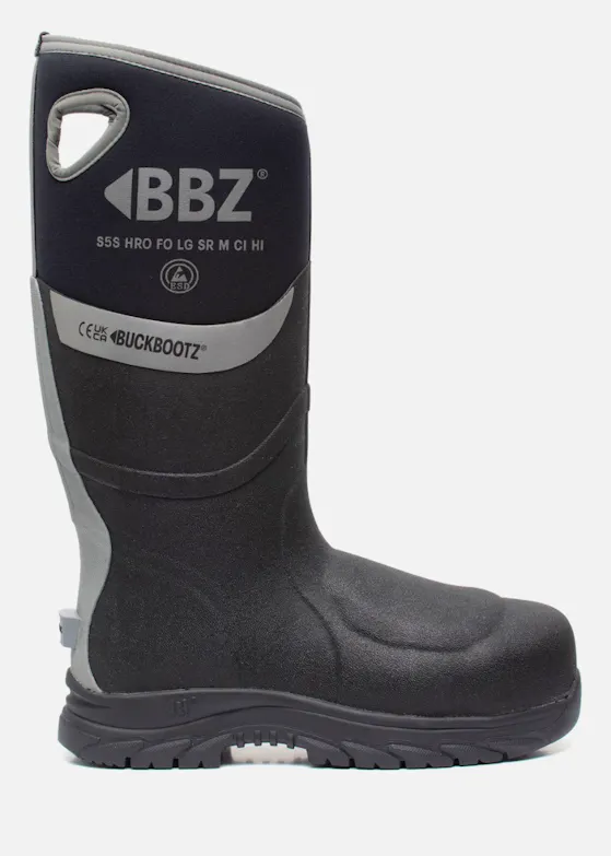 Buckbootz Neopreen Laars Zwart Metatarsal S5S Werklaars Hoog
