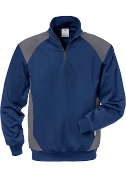 Fristads Skarup Sweater met Korte Rits 7048 SHV miniatuur