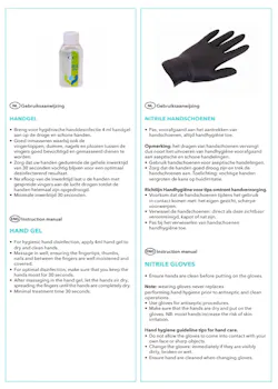##Beschermingsset - 2x chirurgisch mondmasker cat. llR | 2 paar Nitril hands. | 1x Desinf. handgel miniatuur