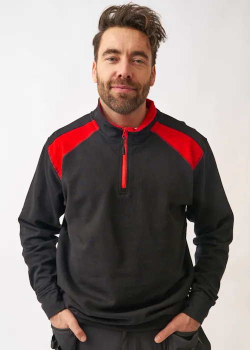 Blåkläder 33531158 Sweatshirt Bi-Colour met Halve Rits Reflecterend Schilder