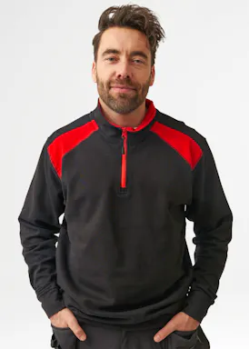 Blåkläder 3353 Sweatshirt, bicolor, mit halbem Reißverschluss
