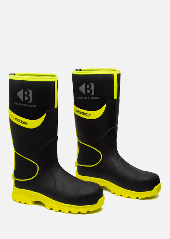 Buckbootz BBZ8000 S5S Arbeitsstiefel, Schwarz/Gelb