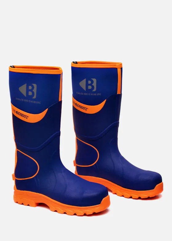 Buckbootz BBZ8000 S5-Arbeitsstiefel, blau / orange