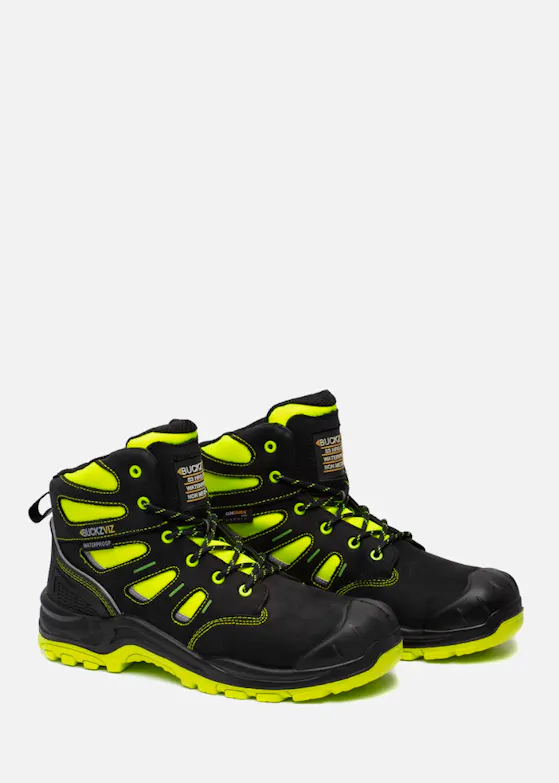Buckbootz Buckz BVIZ2 High-Vis Sicherheitsschuh S3 Gelb / Schwarz