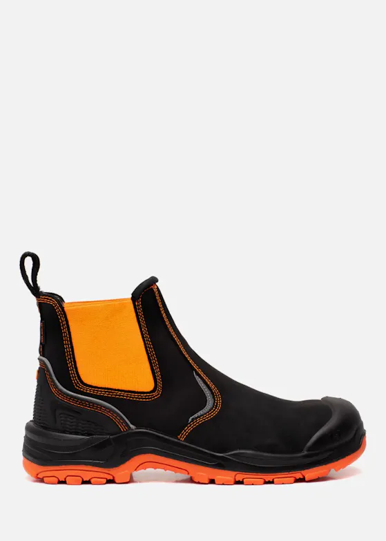 Buckbootz Buckz BVIZ3 Highviz Arbeitsschuh S3 Gelb / schwarz