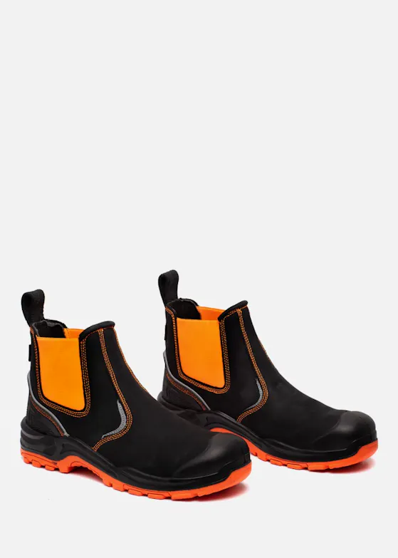 Buckbootz Buckz BVIZ3 Highviz Werkschoen S3 Oranje/Zwart