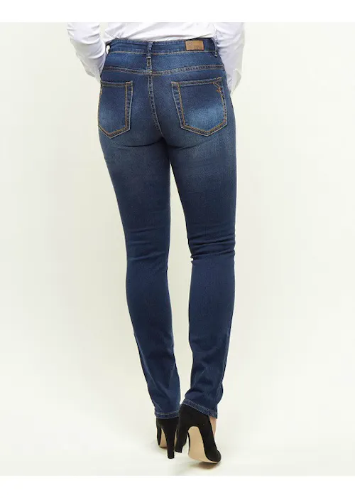 247 Dames Jeans Rose S17 Sand Blasted Dark Blue