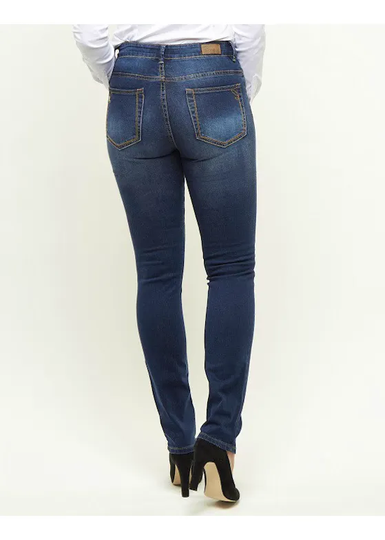 247 Dames Jeans Rose S17 Sand Blasted Dark Blue