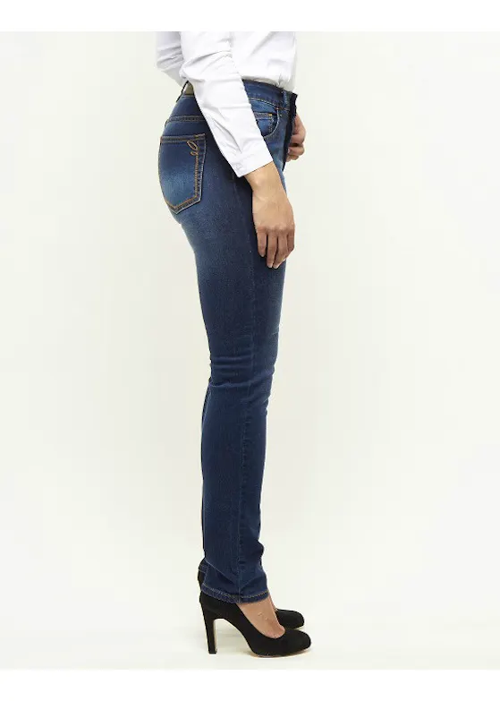 247 Dames Jeans Rose S17 Sand Blasted Dark Blue