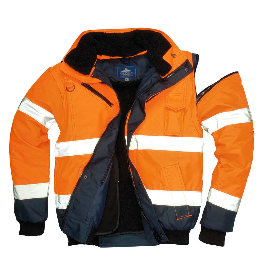 orange/marineblau