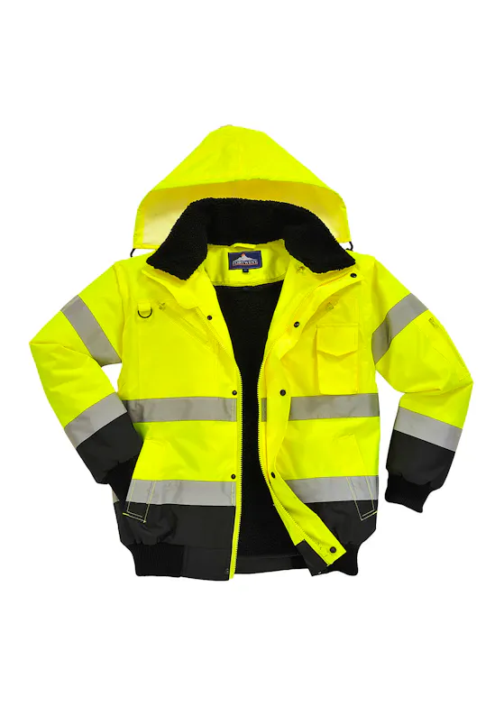 Portwest Hi-Vis-Kontrast-Bomber-Arbeitsjacke