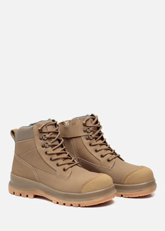 Carhartt Detroit 6-inch S3 Zip Boot, Dark Khaki