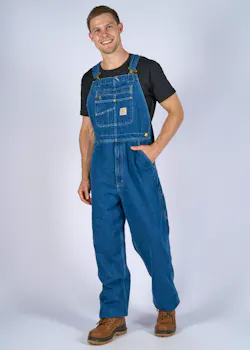 Carhartt 104672 Denim Bib Overall Loose Fit Regular Fit miniatuur