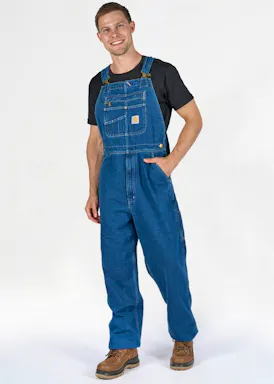 Carhartt 104672 Denim Bib Overall Loose Fit Regular Fit