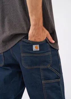 Carhartt Double Front Dungaree Jeans 103329 miniatuur