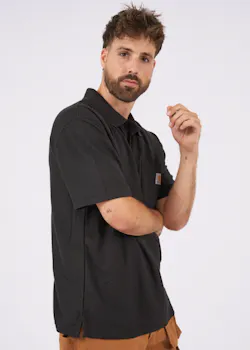Carhartt Force Delmont 103569 Poloshirt Cotton Pocket Relaxed Fit miniatuur