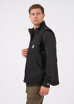 Carhartt 104277 Vest Washed Duck Sherpa-Lined Mock-Neck miniatuur