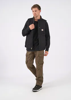 Carhartt 104277 Vest Washed Duck Sherpa-Lined Mock-Neck miniatuur