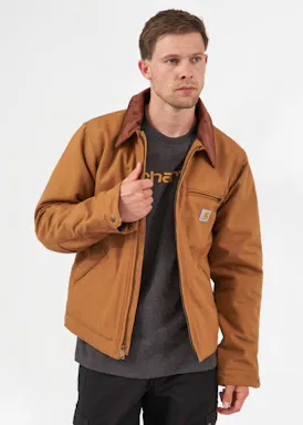 Carhartt Relaxed-Fit Duck-Blanket-Lined Detroit Jacket
