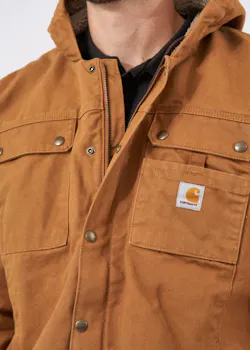 Carhartt Relaxed Fit Washed Duck Sherpa-Futter Utility-Jacke thumbnail