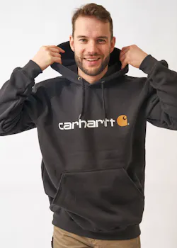 Carhartt Signature Logo 100074 Sweatshirt Hooded Comfort Fit Verwarmd