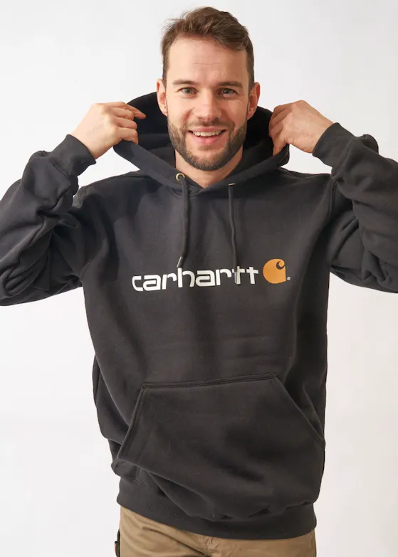 Carhartt Signature Logo Hooded Sweatshirt — 100074