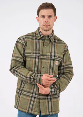 Carhartt TJ4452 105430 M Sherpa-Lined Jac Flannel Shirt — Relaxed Fit