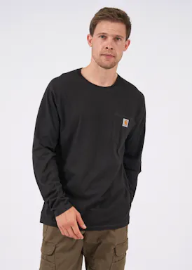 Carhartt TK4617 M T-shirt, Long-Sleeve, Pocket, Force Midweight, Relaxed Fit