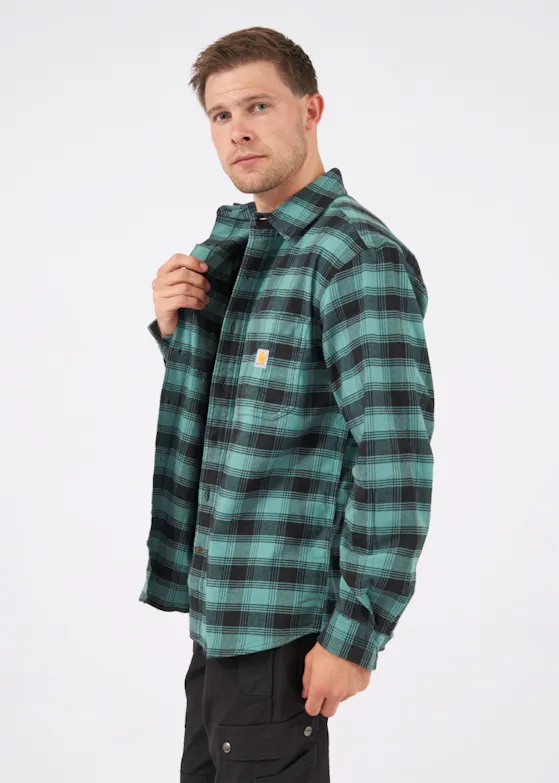 Carhartt 105432 M Plaid Shirt Flannel Long-Sleeve Rugged Flex Relaxed Fit Stretch