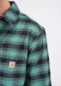 Carhartt 105432 M Plaid Shirt Flannel Long-Sleeve Rugged Flex Relaxed Fit Stretch miniatuur