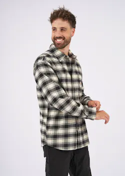 Carhartt 105432 M Plaid Shirt Flannel Long-Sleeve Rugged Flex Relaxed Fit Stretch miniatuur