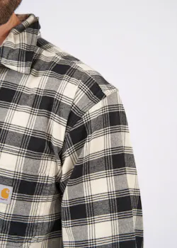 Carhartt 105432 M Plaid Shirt Flannel Long-Sleeve Rugged Flex Relaxed Fit Stretch miniatuur