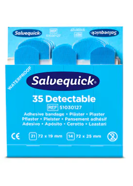 Cederroth Salvequick Blue-detectable-Pflaster, 35 Stück (13359303)