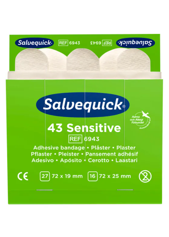 Cederroth Salvequick Sensitive-Pflaster, 43 Stück (9669749)