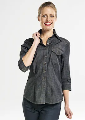 Chaud Devant 630 Antra Denim 3/4-Sleeve Stretch Women's Pure Denim