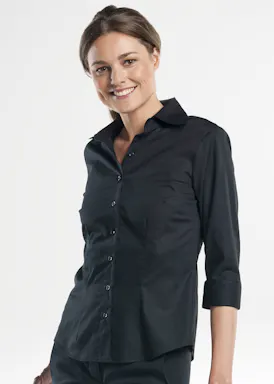 Chaud Devant 611 3/4 Sleeve Blouse Stretch Dames Serve Elegance