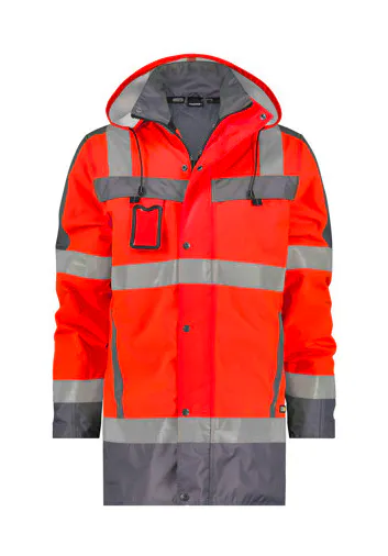 Cementgrijs/Fluo Rood
