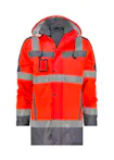 Cementgrijs/Fluo Rood