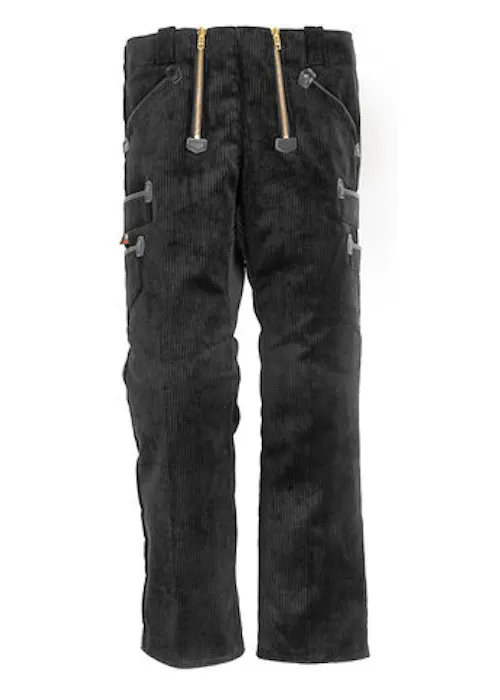 FHB Egon Pantalon Trenkercord en trois fils avec cuir véritable