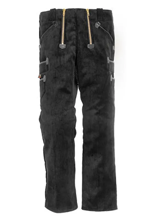 FHB Egon Zunfthose Trenkercord, dreifädig, mit echtem Leder