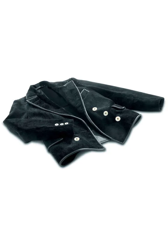 FHB Gerhard Zunftjacke, Trenkercord, dreifach genäht, mit echtem Leder