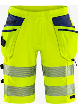 Fristads Stiby High Vis Green stretch korte broek klasse 2 2646 GSTP miniatuur
