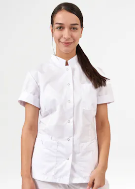 Jillian weiß De Berkel Pflegekittel.