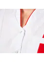 De Berkel Pflegekittel Lara weiß/rot B3930326 Vorschaubild