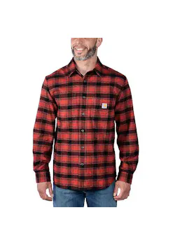 Carhartt 105945 Overhemden Flannel L/S Plaid Stretch miniatuur