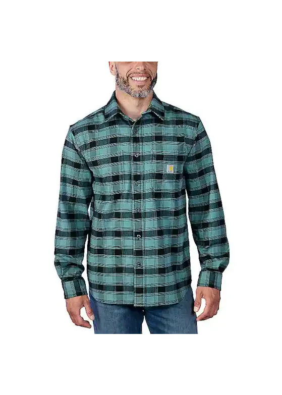 Carhartt 105945 Overhemden Flannel L/S Plaid Stretch