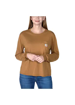 Carhartt 106121 T-Shirt Lightweight L/S Pocket Comfort Fit miniatuur